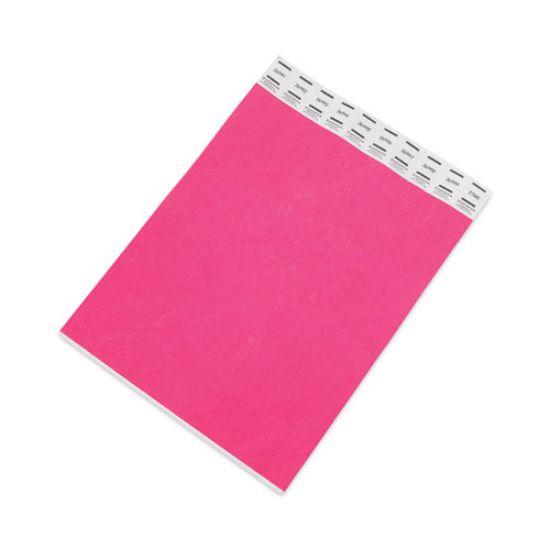 Image of Advantus 91121 Crowd Management Wristbands, Sequentially Numbered, 9.75" x 0.75", Neon Pink, 500/Pack