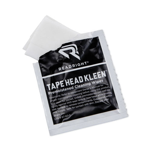 Image of Read RightÂ® Tape Head Kleen Pad, Individually Sealed Pads, 5 X 5, 80/box