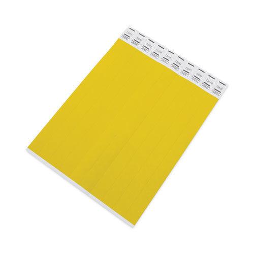 Image of Advantus 91123 Crowd Management Wristbands, Sequentially Numbered, 9.75" x 0.75", Neon Yellow,500/Pack
