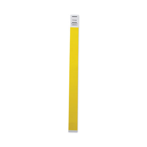 Image of Advantus 75444 Crowd Management Wristbands, Sequentially Numbered, 10" x 0.75", Yellow, 100/Pack