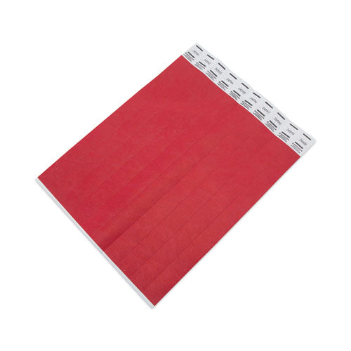 Image of Advantus 75510 Crowd Management Wristbands, Sequentially Numbered, 9.75" x 0.75", Red, 500/Pack