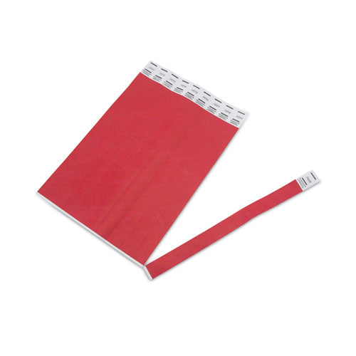 Image of Advantus 75510 Crowd Management Wristbands, Sequentially Numbered, 9.75" x 0.75", Red, 500/Pack