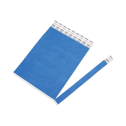 Image of Advantus 75513 Crowd Management Wristbands, Sequentially Numbered, 9.75" x 0.75", Blue, 500/Pack