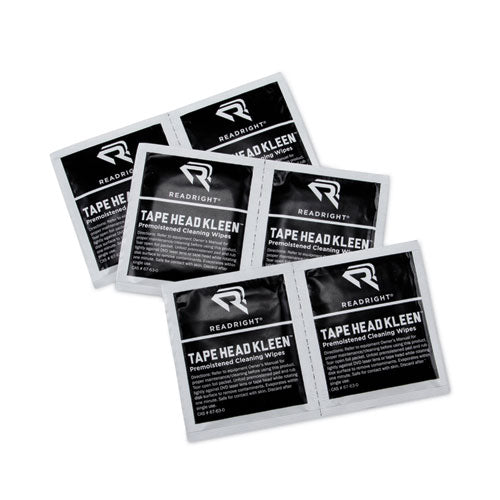 Image of Read RightÂ® Tape Head Kleen Pad, Individually Sealed Pads, 5 X 5, 80/box