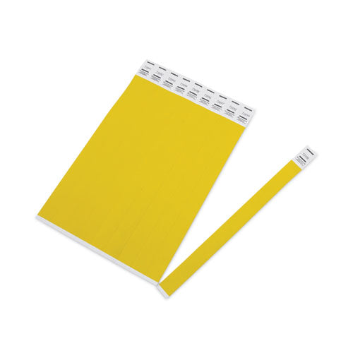 Image of Advantus 91123 Crowd Management Wristbands, Sequentially Numbered, 9.75" x 0.75", Neon Yellow,500/Pack