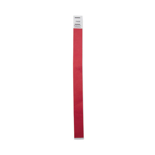 Image of Advantus 75510 Crowd Management Wristbands, Sequentially Numbered, 9.75" x 0.75", Red, 500/Pack