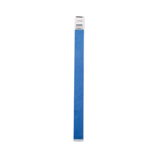 Image of Advantus 75513 Crowd Management Wristbands, Sequentially Numbered, 9.75" x 0.75", Blue, 500/Pack