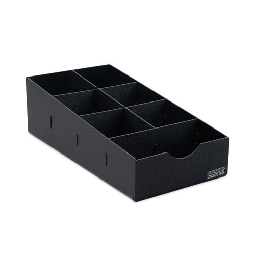 Image of Vertiflex® Commercial Grade VFCC-169 Condiment Caddy, 7 Compartments, 8.75 x 16 x 5.25, Black
