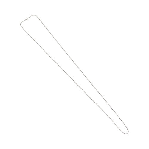 Image of Advantus 75417 ID Badge Holder Chain, Metal Ball Chain Fastener, 36" Long, Nickel Plated, 100/Box