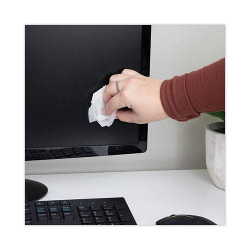Image of Read RightÂ® OneStep CRT Screen Cleaner Wet Wipes, Cloth, 5.25 x 5.75, Unscented, 75/Tub