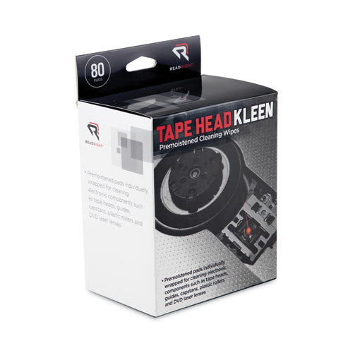 Image of Read RightÂ® Tape Head Kleen Pad, Individually Sealed Pads, 5 X 5, 80/box