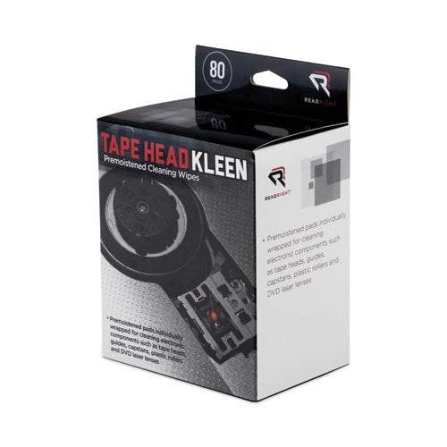 Image of Read RightÂ® Tape Head Kleen Pad, Individually Sealed Pads, 5 X 5, 80/box