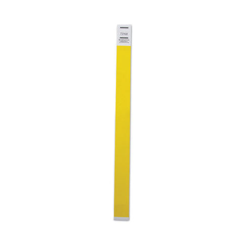 Image of Advantus 91123 Crowd Management Wristbands, Sequentially Numbered, 9.75" x 0.75", Neon Yellow,500/Pack