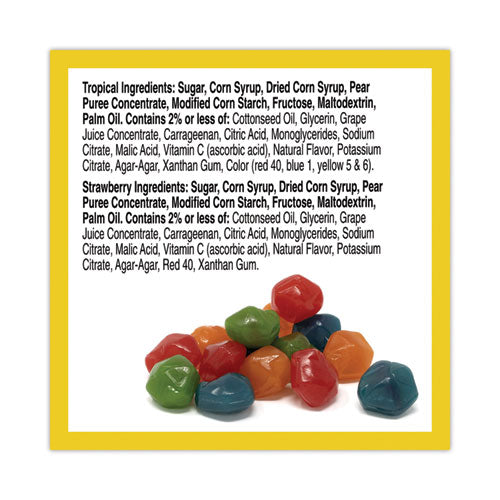 Image of Betty Crocker 14698 Fruit Gushers Fruit Snacks, Strawberry and Tropical Fruit Flavors, 0.8 oz, 42 Pouches/Carton