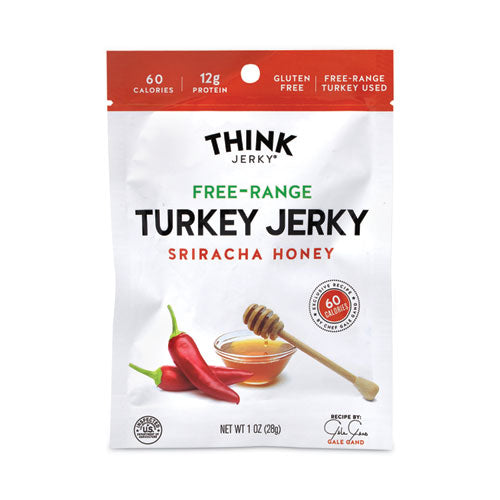 Image of Think Jerky® 627 Sriracha Honey Turkey Jerky, 1 oz Pouch, 12/Pack