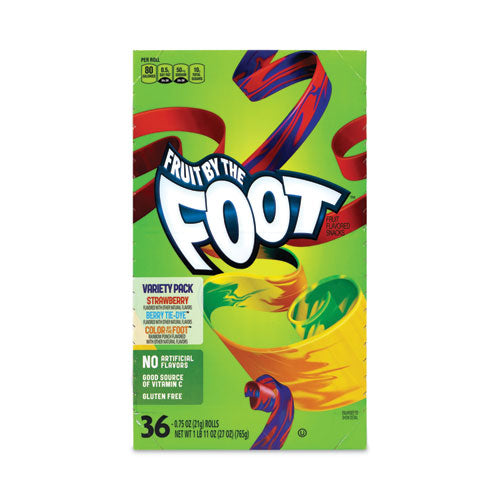 Image of Betty Crocker 41909 Fruit By The Foot Variety Pack, Assorted Flavors, 0.75 oz, 36 Pouches/Carton