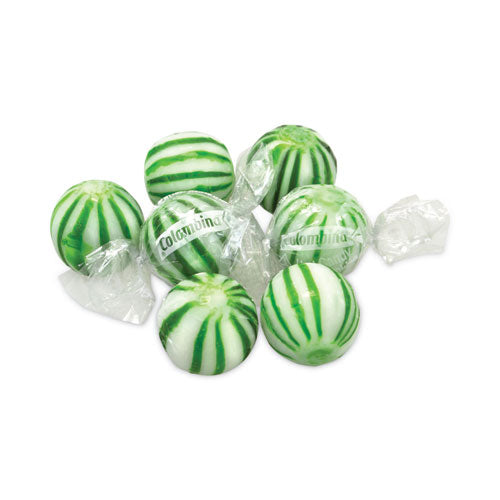 Image of Colombina 10132 Jumbo Spearmint Balls, 0.04 oz Individually Wrapped, 120 Balls/Bag, 1 Bag/Carton