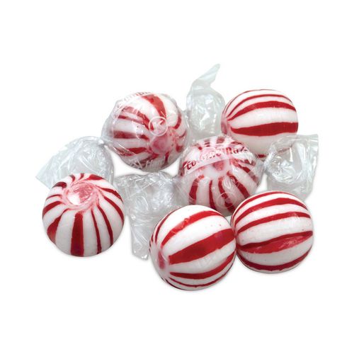 Image of Colombina 10133 Jumbo Peppermint Balls Bag, 0.04 oz Individually Wrapped, 120 Balls/Bag, 1 Bag/Carton