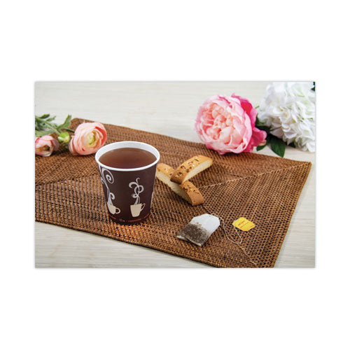 Image of SOLO® DWTG12ST Thermoguard Insulated Paper Hot Cups, 12 oz, Steam Print Design, 600/Carton