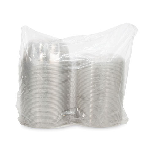 Image of Dart® CTR64BD SafeSeal Tamper-Resistant, Tamper-Evident Bowls with Dome Lid, 64 oz, 8.9" Diameter x 4" h, Clear, Plastic, 100/Carton