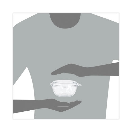 Image of Dart® CTR12BD SafeSeal Tamper-Resistant, Tamper-Evident Bowls with Dome Lid, 12 oz, 5.5" Diameter x 2.6" h, Clear, Plastic, 240/Carton