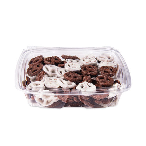 Image of Dart® CH35DEF ClearPac SafeSeal Tamper-Resistant/Evident Containers, Flat Lid, 35 oz, Clear, Plastic, 100/Bag, 2 Bags/Carton