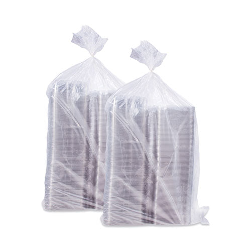 Image of Dart® CH35DEF ClearPac SafeSeal Tamper-Resistant/Evident Containers, Flat Lid, 35 oz, Clear, Plastic, 100/Bag, 2 Bags/Carton