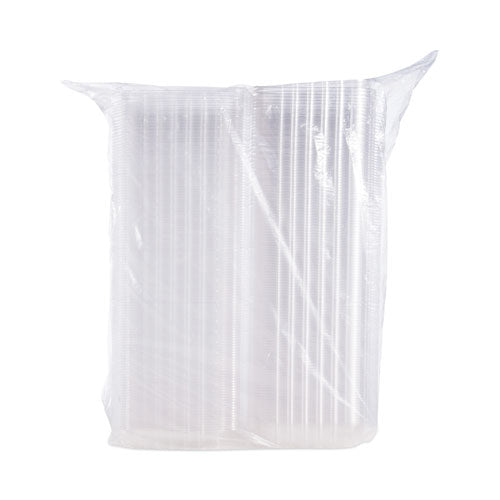Image of Dart® C90PST1 ClearSeal Hinged-Lid Plastic Containers, 8.3 x 8.3 x 3, Clear, Plastic, 250/Carton