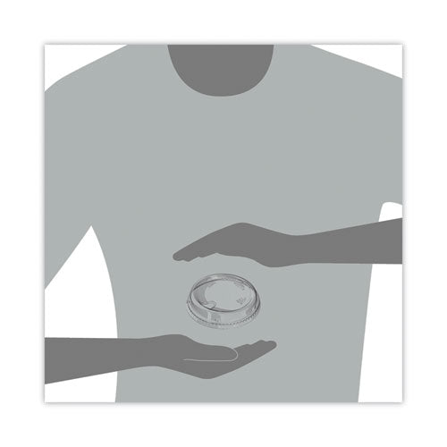 Image of Dart® 626NSL Prima Strawless Plastic Lids, Fits 12 oz to 26 oz Cold Cups, Clear, 1,000/Carton