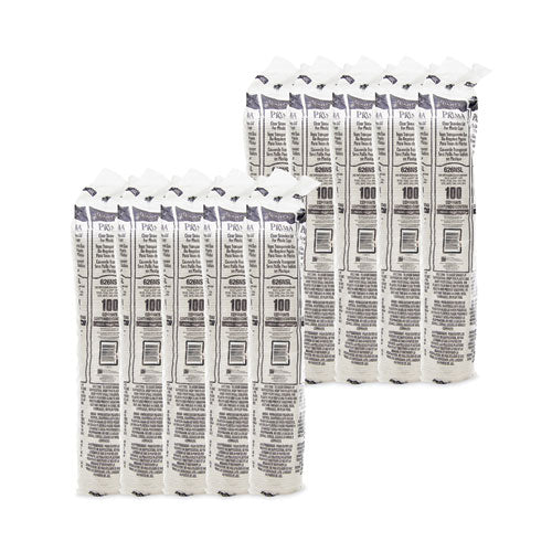 Image of Dart® 626NSL Prima Strawless Plastic Lids, Fits 12 oz to 26 oz Cold Cups, Clear, 1,000/Carton