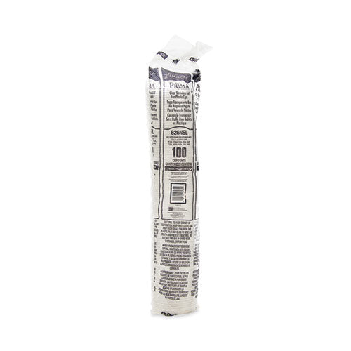 Image of Dart® 626NSL Prima Strawless Plastic Lids, Fits 12 oz to 26 oz Cold Cups, Clear, 1,000/Carton