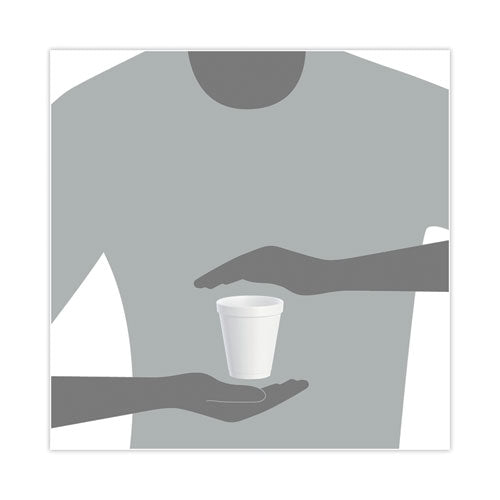 Image of Dart® 8J8 Foam Drink Cups, 8 Oz, White, 25/bag, 40 Bags/carton
