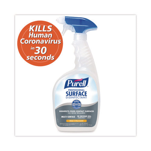 Image of PURELL® 3342-06 Professional Surface Disinfectant, Fresh Citrus, 32 oz Spray Bottle, 6/Carton