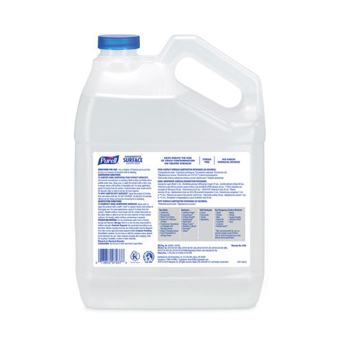 Image of GOJO® GOJ434104CT Foodservice Surface Sanitizer Refill, 1 Gal, 4/CT, Clear
