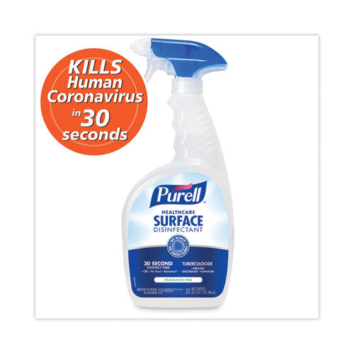 Image of PURELL® 3340-06 Healthcare Surface Disinfectant, Fragrance Free, 32 Oz Spray Bottle, 6/carton