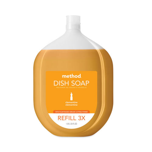 Image of Method® 328103 Dish Soap Refill Tub, Clementine Scent, 54 oz Tub, 4/Carton