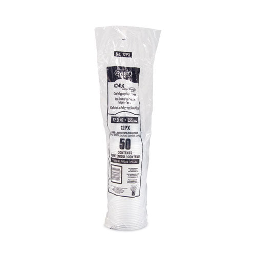 Image of Dart® 12PX Conex Clearpro Plastic Cold Cups, 12 Oz, Clear, 50/sleeve, 20 Sleeves/carton