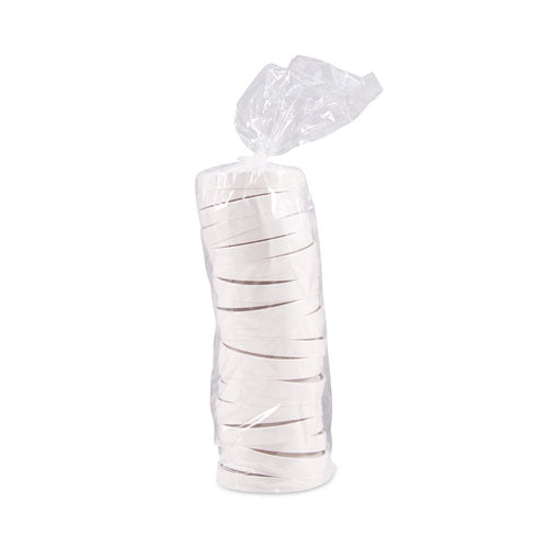 Image of SOLO® CA16A-4000 Spiral-Wound Paper Hot Cup Lids, Fits 16 oz Hot Cups, Paper, White, 25/Sleeve, 20 Sleeves/Carton