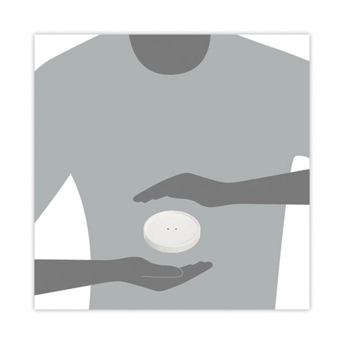 Image of SOLO® CH16A-4000 Paper Lids for Food Containers, For 16 oz Containers, Vented, 3.9" Diameter x 0.9" h, White, 25/Bag, 20 Bags/Carton