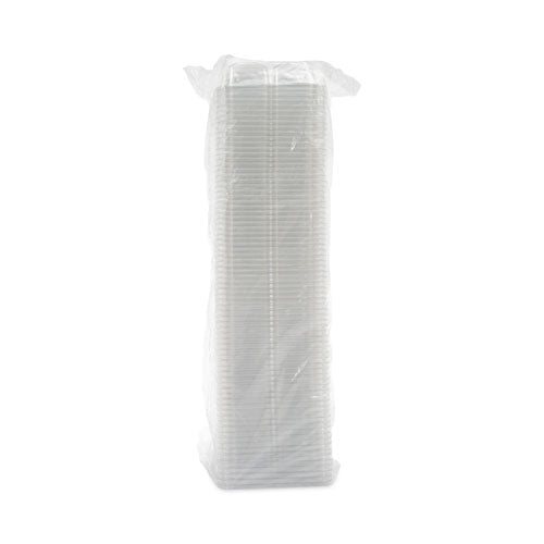 Image of DartÂ® TamperGuard Snack Boxes, 4 Compartments, 6.3 x 6.3 x 1.8, Clear, Plastic, 300/Carton