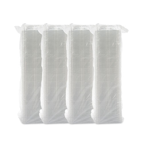 Image of DartÂ® TamperGuard Snack Boxes, 4 Compartments, 6.3 x 6.3 x 1.8, Clear, Plastic, 300/Carton