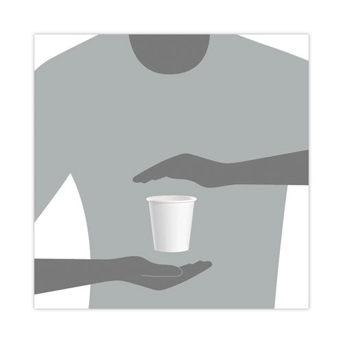 Image of SOLO® 510W Single-Sided Poly Paper Hot Cups, 10 Oz, White, 1,000/carton