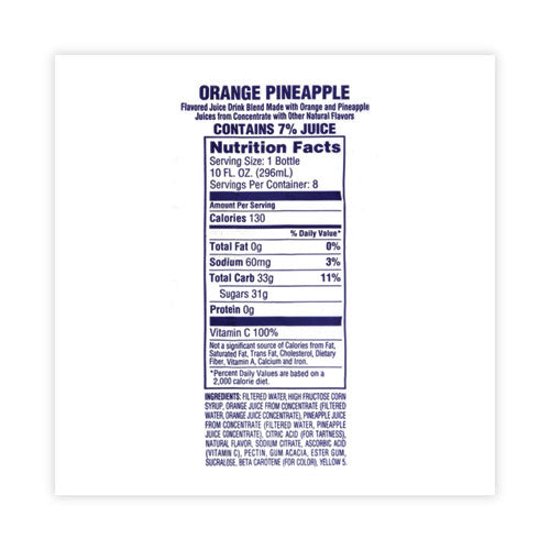 Image of Welch's® 47910 Fruit Juice Variety Pack, Fruit Punch, Grape, and Orange Pineapple, 10 oz Bottles, 24/Carton