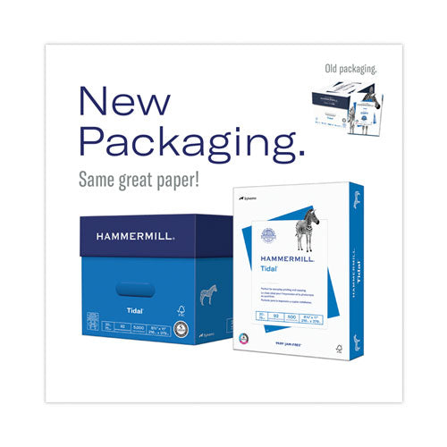 Image of Hammermill® 16200-8 Tidal Print Paper, 92 Bright, 20 lb Bond Weight, 8.5 x 11, White, 500 Sheets/Ream, 10 Reams/Carton