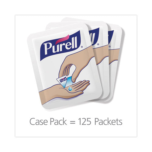 Image of PURELL® 9630-12-125CT-NS Advanced Hand Sanitizer Single Use, Gel, 1.2 mL, Packet, Fragrance-Free, 125/Box