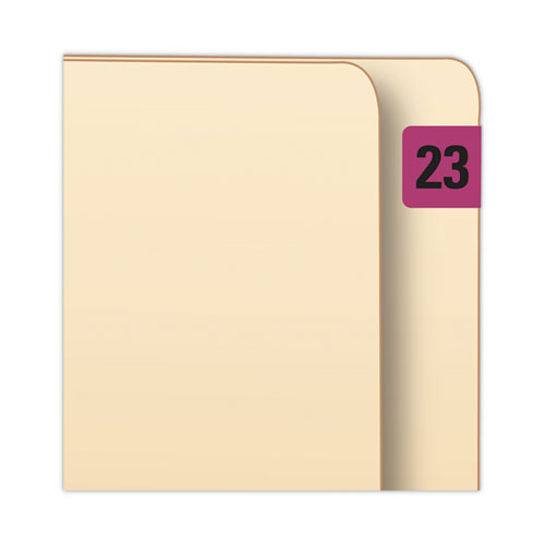 Image of Smead 68323 Yearly End Tab File Folder Labels, 23, 0.75 x 1.5, Purple, 500 Labels/Roll