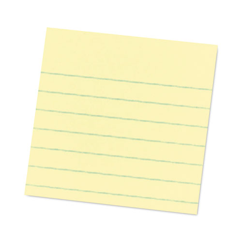 Image of Post-it® Notes Super Sticky 675-6SSCY Pads in Canary Yellow, Note Ruled, 4" x 4", 90 Sheets/Pad, 6 Pads/Pack