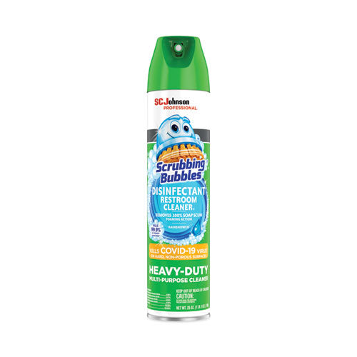 Image of Scrubbing Bubbles® 313358EA Disinfectant Restroom Cleaner Ii, Rain Shower Scent, 25 Oz Aerosol Spray