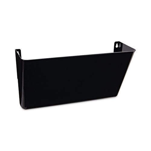 Image of Universal® UNV08122 Wall File Pockets, Plastic, Letter Size, 13" x 4.13" x 7", Black