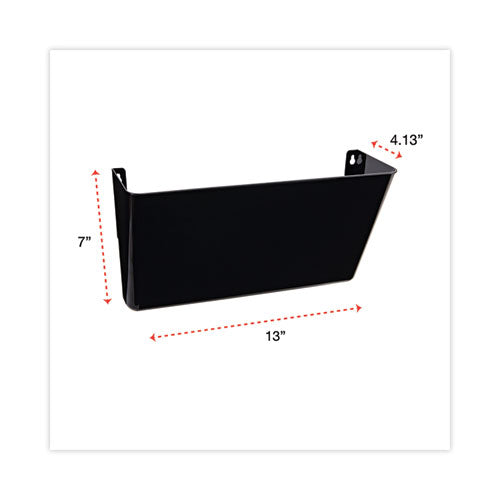 Image of Universal® UNV08122 Wall File Pockets, Plastic, Letter Size, 13" x 4.13" x 7", Black